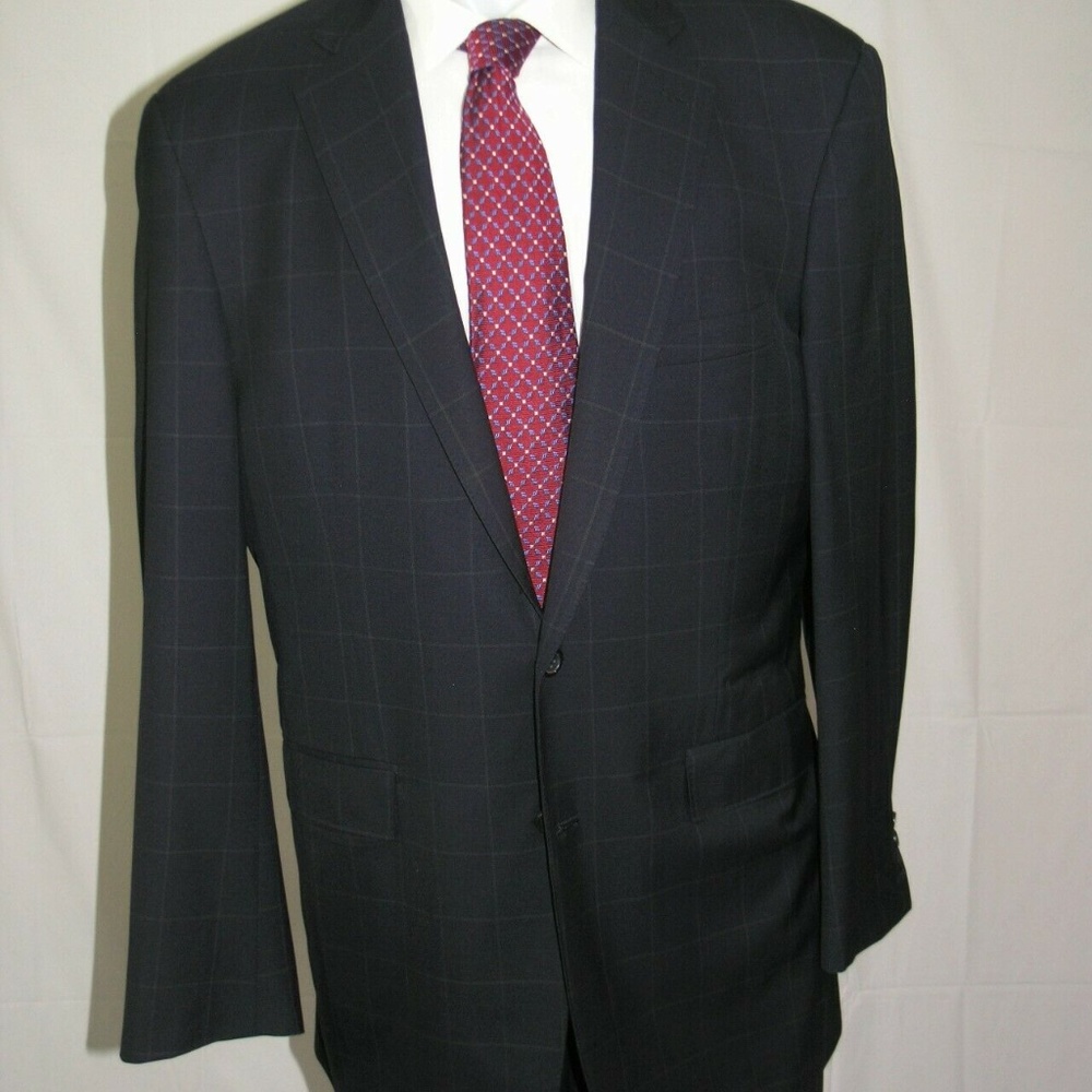 Mr. Ned Made To Measure Canvassed Navy Window Pan… - image 5